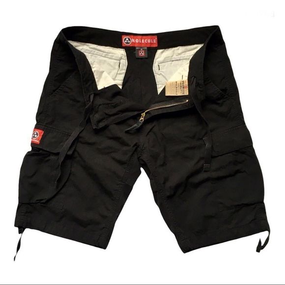 Molecule Featherweights black cargo shorts medium army shorts military tactical - Picture 5 of 12